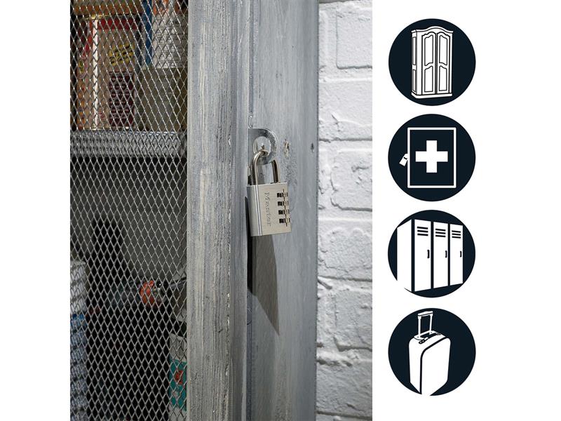 Aluminium 40mm 4-Digit Combination Padlock