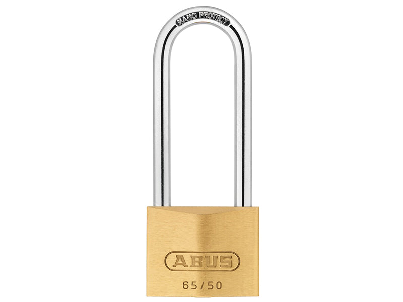 65/40mm Brass Padlock 63mm Long Shackle Keyed Alike 6405