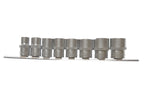 3/8in Drive Socket Set on Rail, 8 Piece                                         