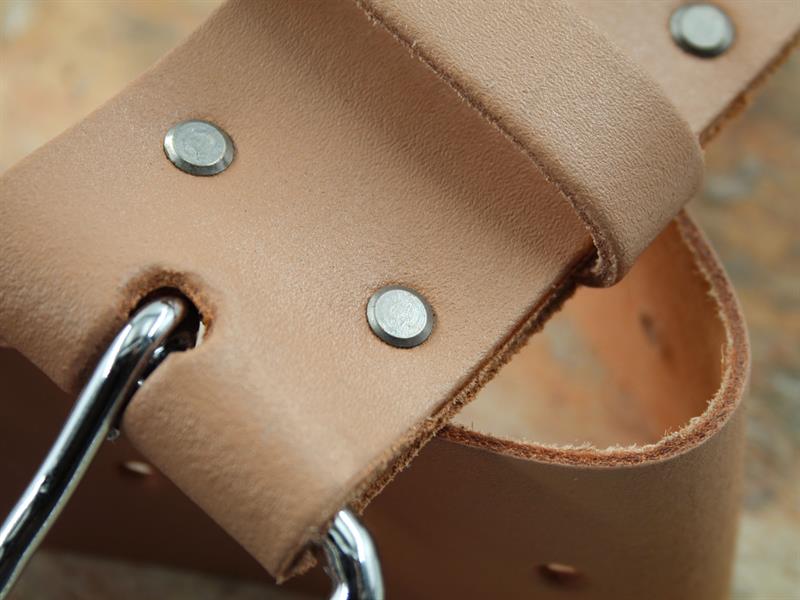 Heavy-Duty Leather Belt 45mm Wide Tan                                           