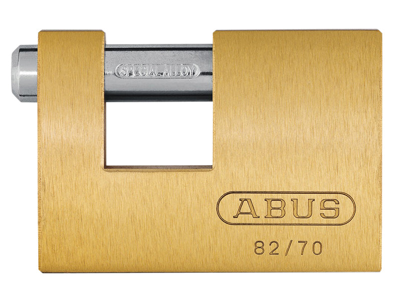 82/90mm Monoblock Brass Shutter Padlock Keyed Alike 8523