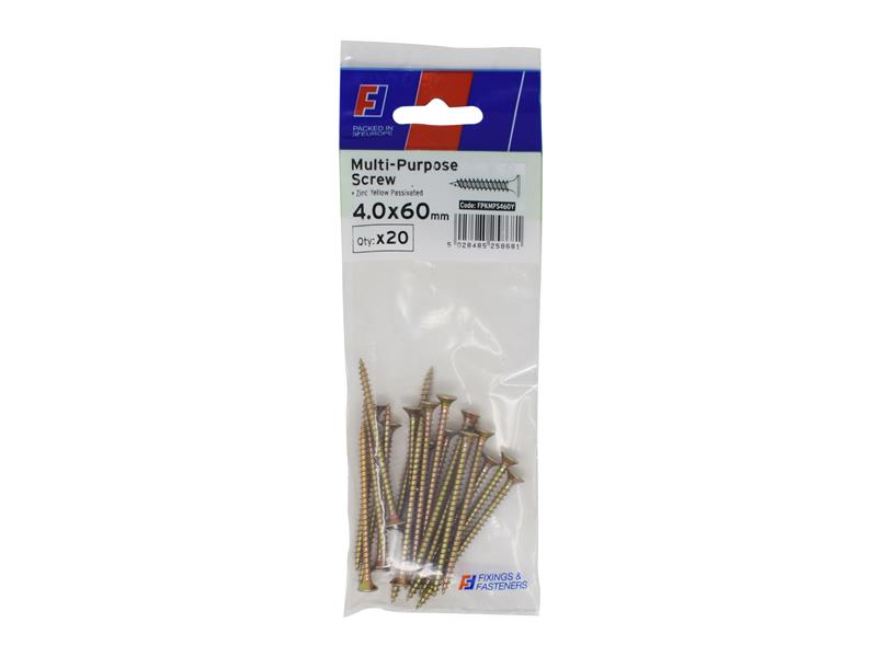 Multi-Purpose Pozi Screw CSK ST ZYP 5.0 x 90mm ForgePack 10