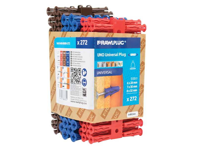 Brown UNO® Plugs & Screws in Jar (450 Plugs + 450 Screws)