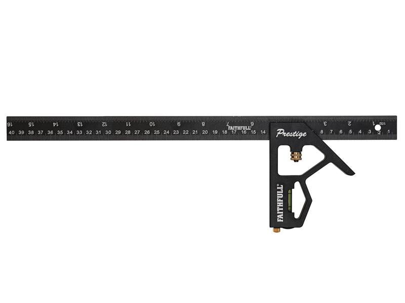 Prestige Combination Square Black Aluminium 400mm (16in)