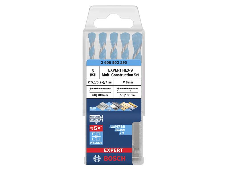 EXPERT HEX-9 Multi Construction Drill Bit Set