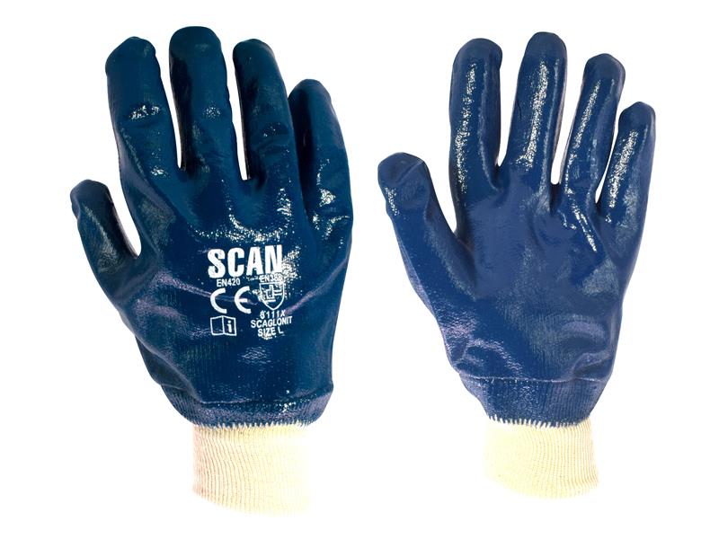 Nitrile Knitwrist Heavy-Duty Gloves