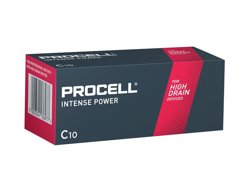 D Cell PROCELL® Intense Alkaline Batteries (Pack 10)