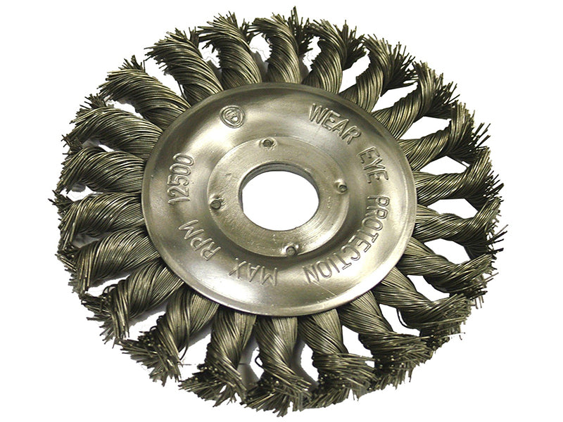 Circular Wire Brush 125 x 12mm 22.2mm Bore, 0.50mm Wire                         