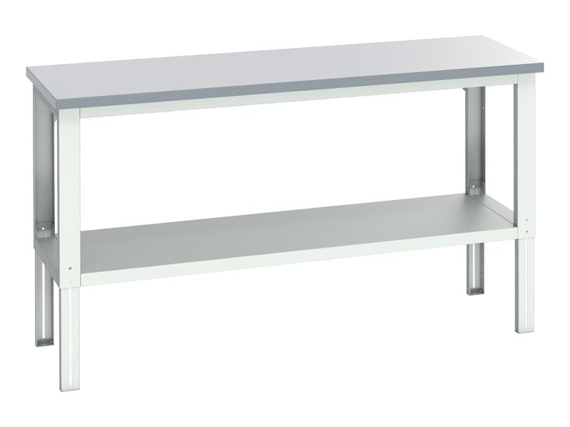 Cubio Adjustable Bench with Shelf, ESD Laminate Top 2000 x 750mm