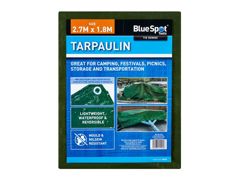 Green Tarpaulin 2.7 x 1.8m                                                      