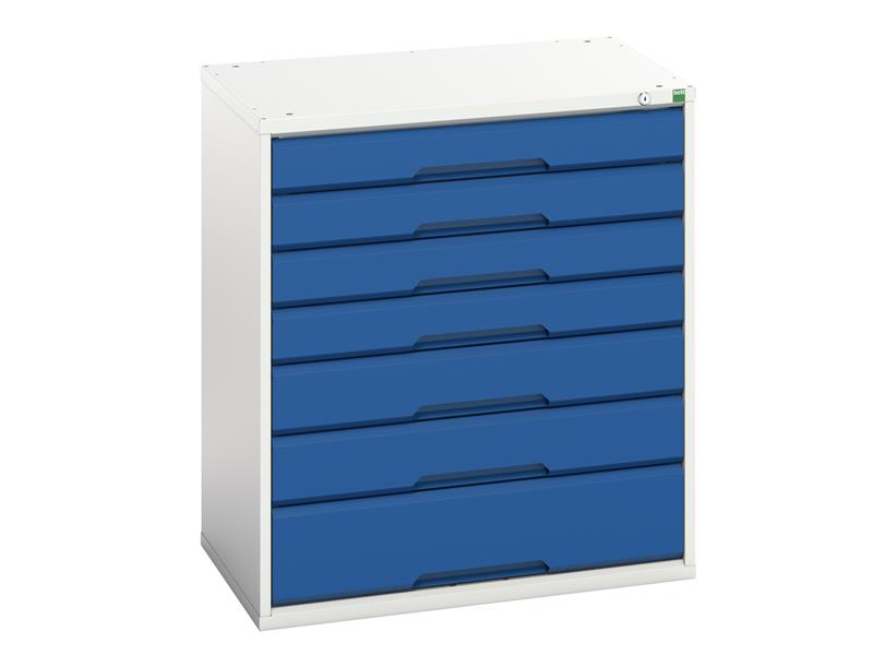 Verso 7 Drawer Cabinet 1050 x 900mm Gentian Blue