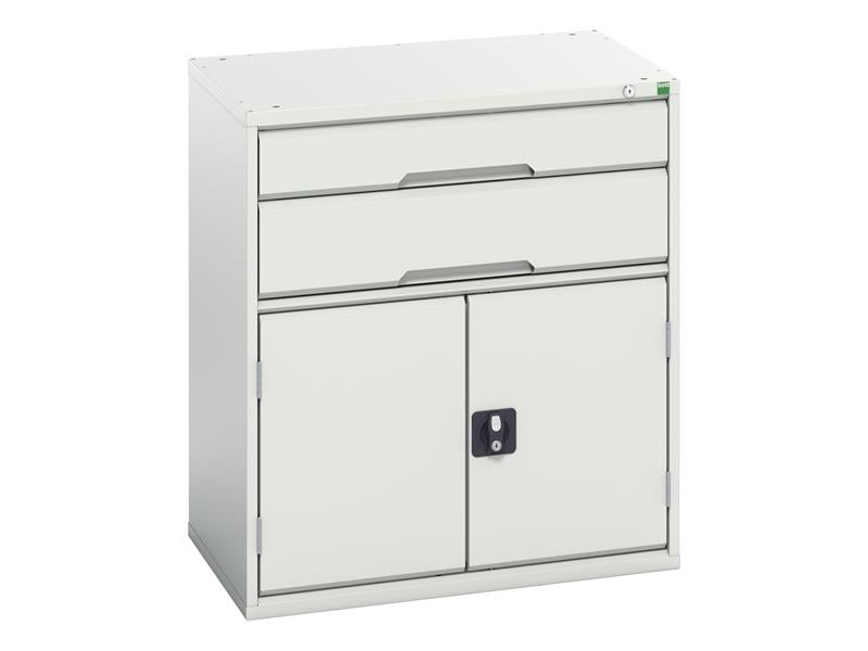 Verso 2 Drawer + Cupboard 900 x 800mm Light Grey