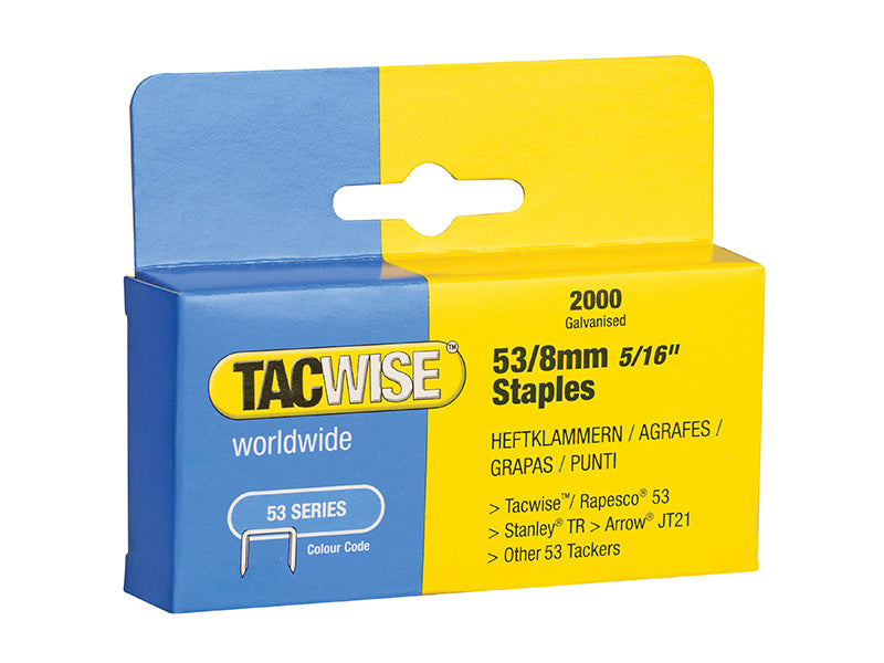 53 Light-Duty Staples 14mm (Type JT21  A) (Pack 2000)
