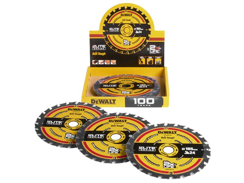 24T ELITE™ Series 165mm Circular Saw Blade CDU (10 Blades)