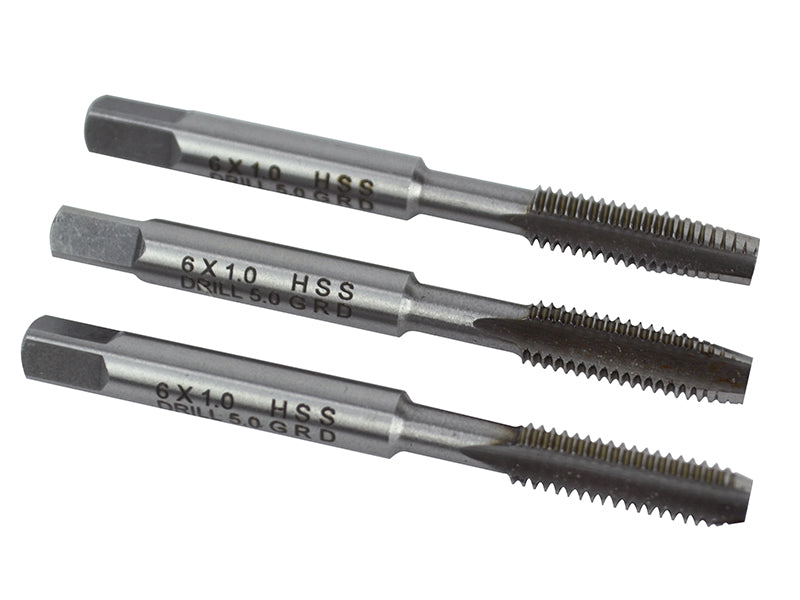 HSS Straight Flute Tap Set M6 x 1.0, 3 Piece                                    