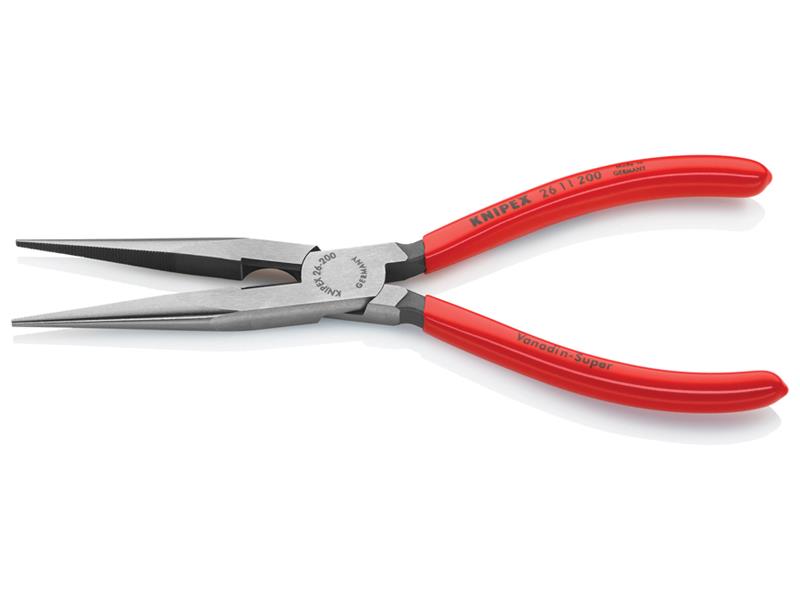 26 11 200 Snipe Nose Side Cutting Pliers Plastic Coated Grips 200mm (8in)       