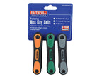 Metric, Imperial & TORX Folding Hexagonal Key Set, 25 Piece                     