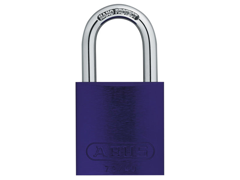 72/40mm Aluminium Padlock Violet Keyed Alike TT04072                            