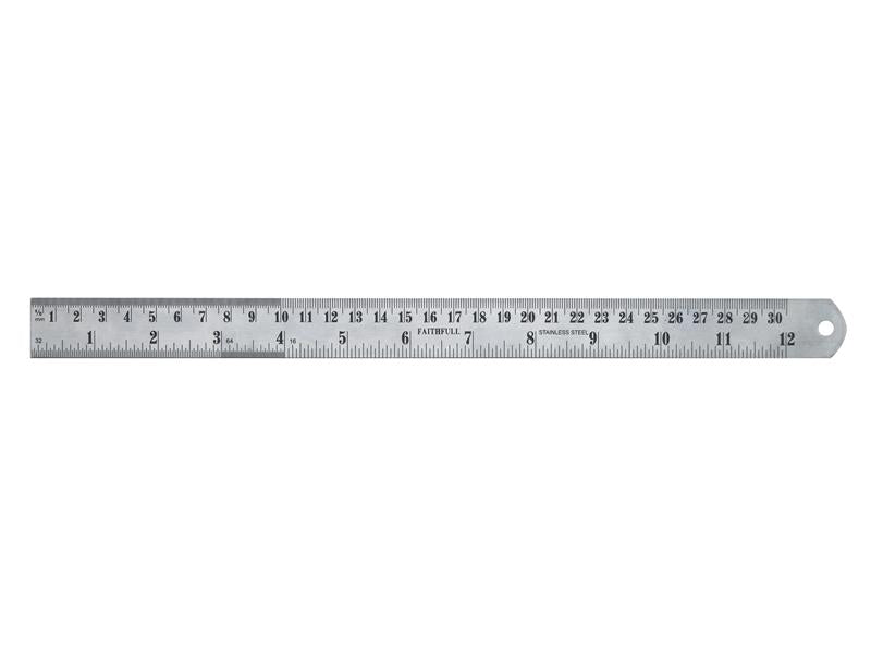 Steel Rule 300mm / 12in x 25mm                                                  