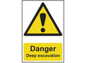 Danger Deep Excavation - PVC Sign 400 x 600mm