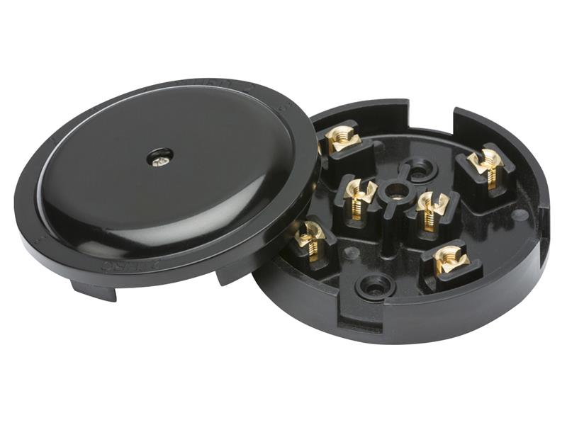6-Terminal Junction Box 20A Black                                               