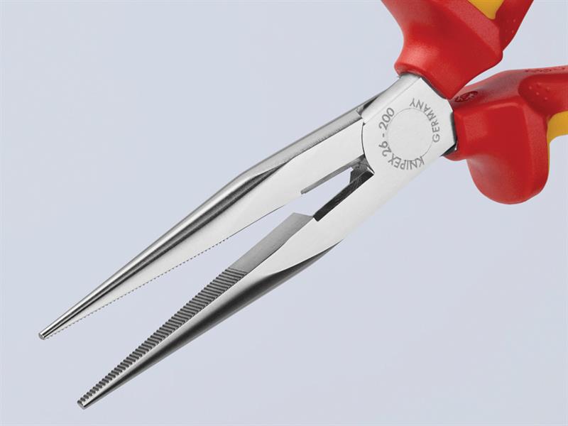 26 16 200 VDE Long Snipe Nose Side Cutting Pliers 200mm                         