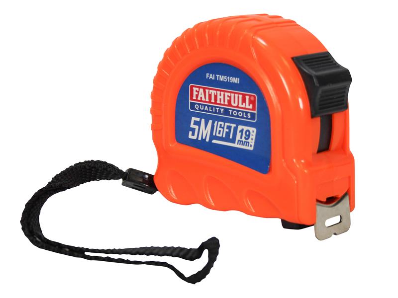 Twin Lock Tape Measure 5m/16ft (Width 19mm)                                     