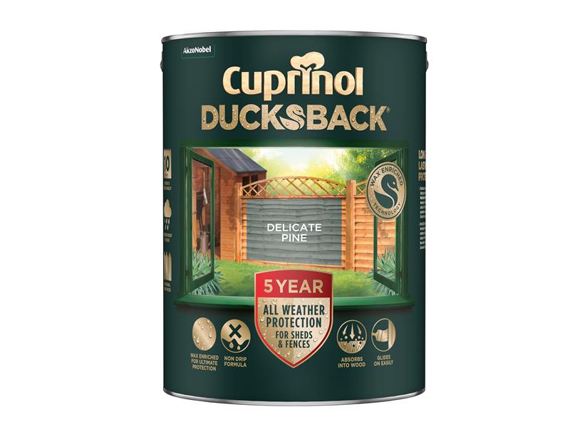 Ducksback 5 Year Waterproof for Sheds & Fences Delicate Pine 5 litre            