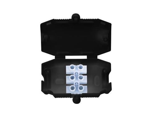 3 Pole Connector Box 10A Black                                                  
