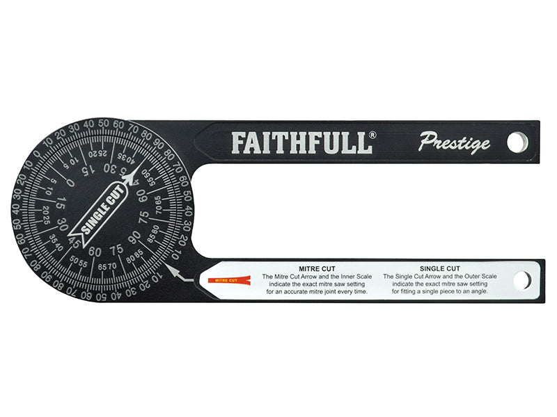 Prestige Mitre Saw Protractor Black Aluminium                                   