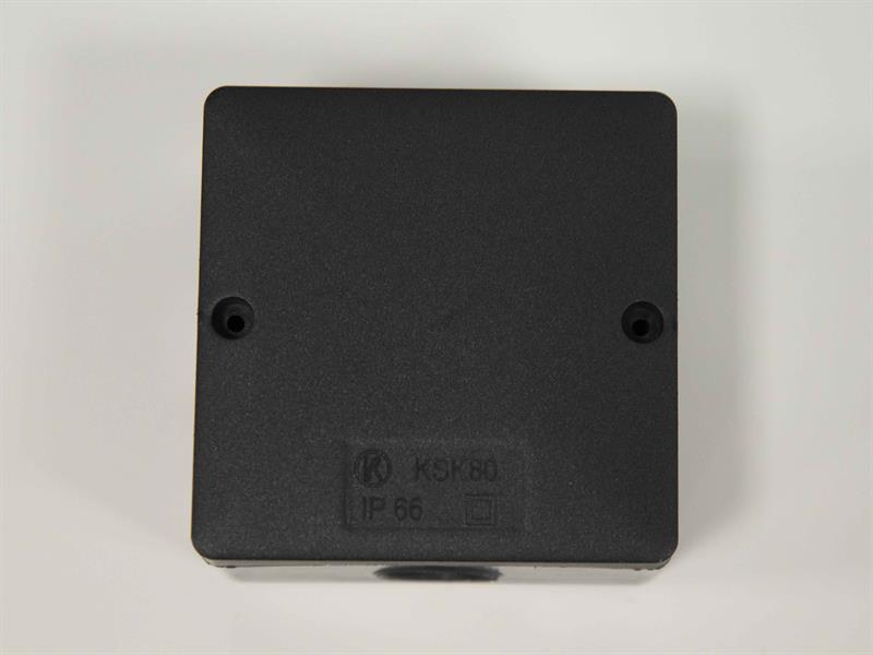 IP66 Junction Box Black 81 x 81mm                                               