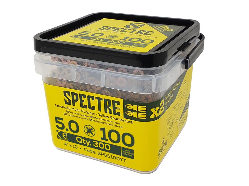 Spectre™ PZ Compatible Wood Screw CSK ZYP 5.0 x 40mm Box 500