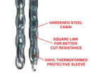 8021E Hardened Steel Chain 2m x 10mm