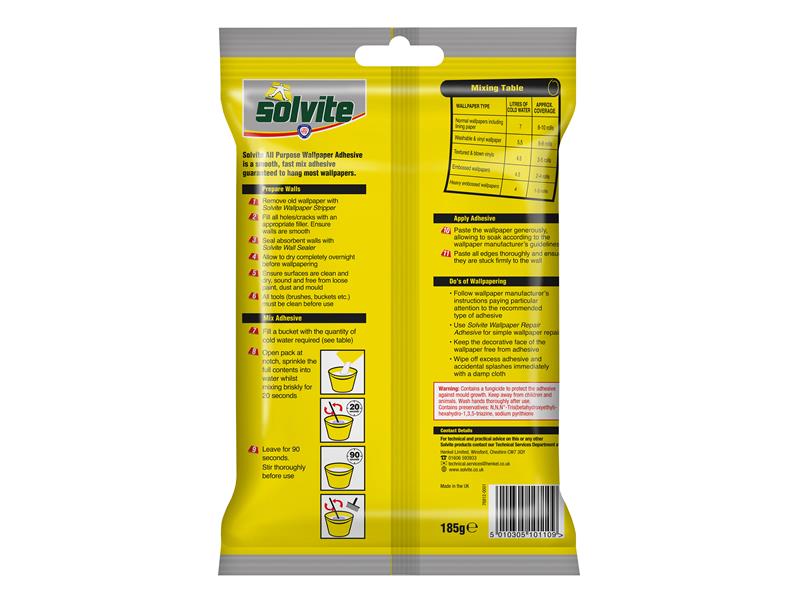 All Purpose Extra Strong Wallpaper Paste - 10 Roll Sachet with 50% Free