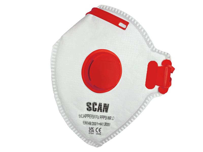 Fold Flat Disposable Valved Disposable Mask FFP3 Protection (Pack 10)