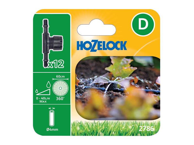 2786 In Line Adjustable Mini Sprinkler 4mm (Pack 12)                            