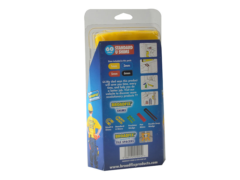 Standard U-Shim Mixed Clam (Pack 60)                                            