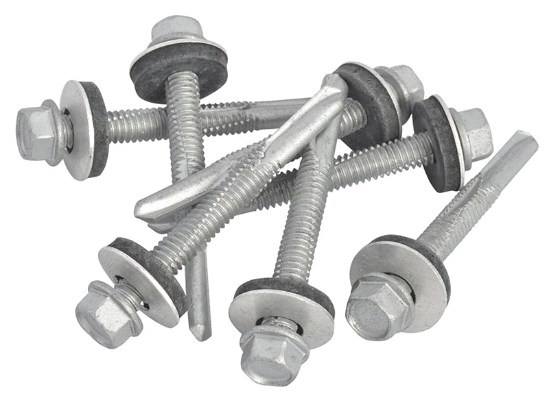 TechFast Hex Head Roofing Screw Self-Drill Heavy Section 5.5 x 51mm Pack 100    