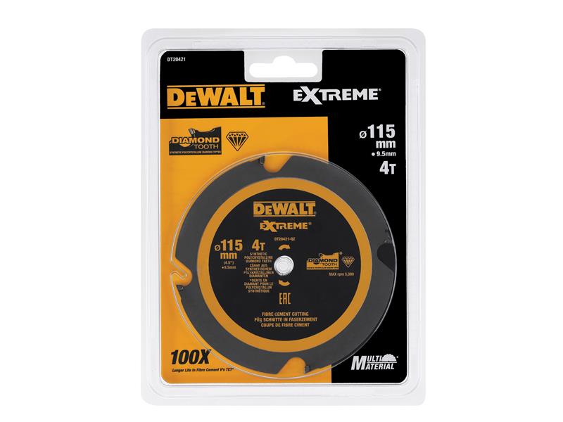 DT20421 PCD Circular Saw Blade 115 x 9.5mm x 4T                                 