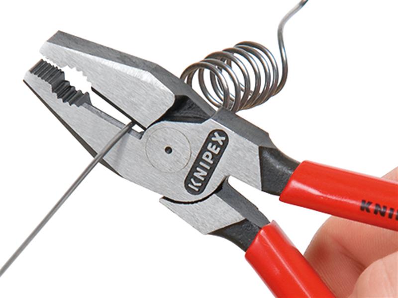 02 01 180 High Leverage Combination Pliers Plastic Coated Grip 180mm            