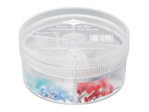 97 99 905 Insulated Wire Ferrules Assortment Box, 150 Piece                     