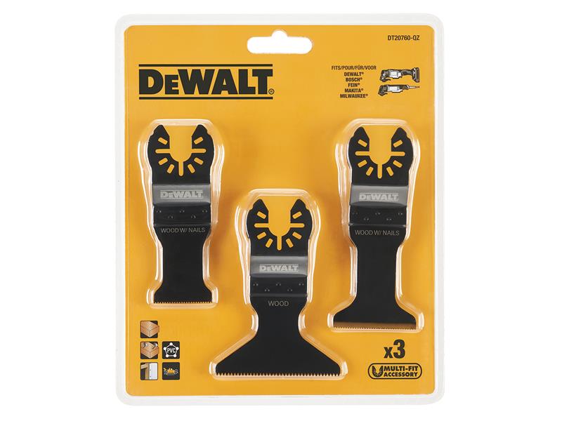 DT20760 Oscillating Blade Set, 3 Piece                                          