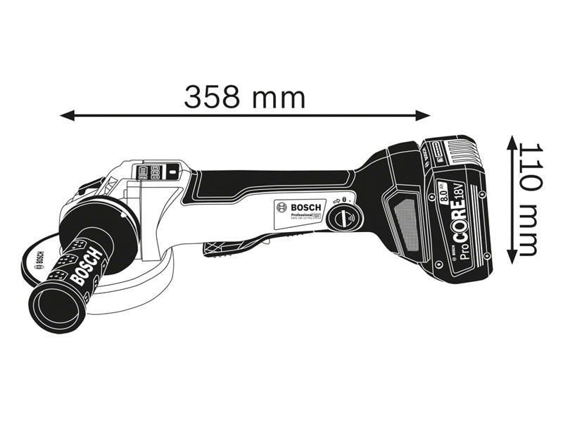 GWS 18V-10 PSC Professional Angle Grinder 125mm 18V Bare Unit                   