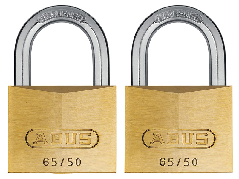 65/40mm Brass Padlock 63mm Long Shackle Keyed Alike 6405