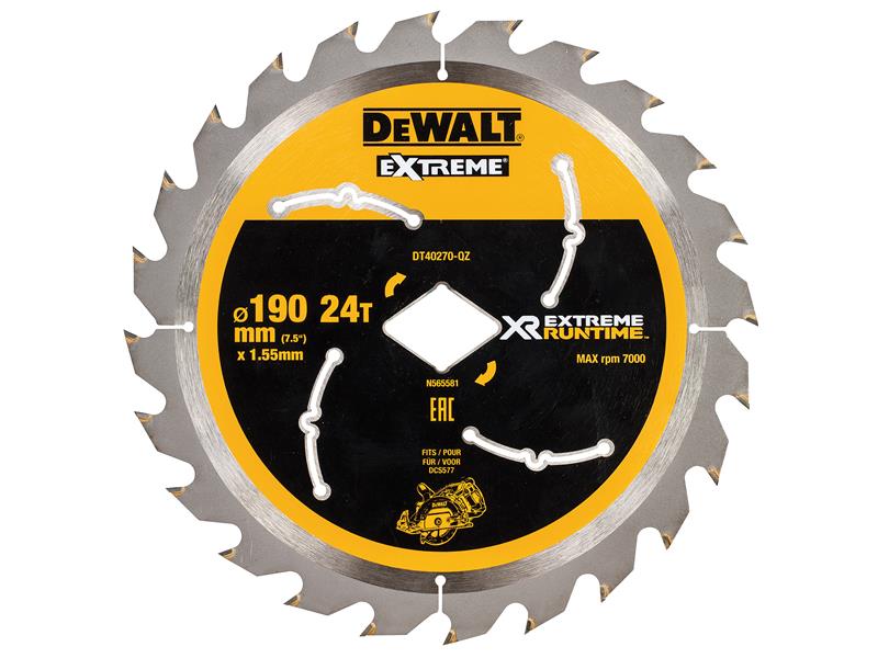 Extreme Runtime FlexVolt Circular Saw Blade 190mm x Diamond x 24T               