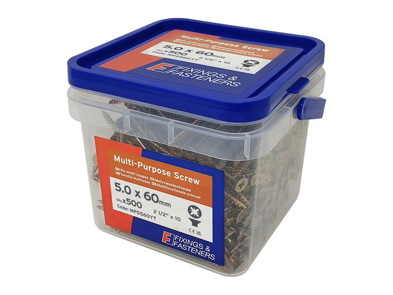 Multi-Purpose Pozi Compatible Screw CSK ST ZYP 6.0 x 90mm Box 100