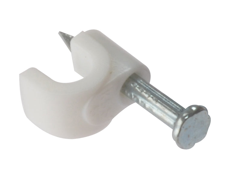 Cable Clip Round White 9-11mm Box 100