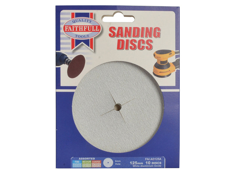 Paper Sanding Disc 6 x 125mm Medium (Pack 5)