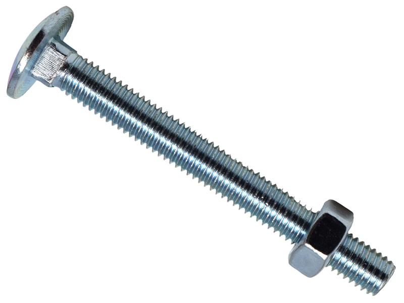 Cup Square Hex Bolt & Nut ZP M10 x 70mm Box 25