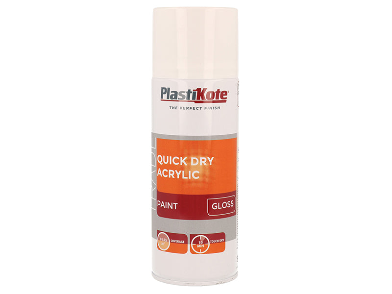 Trade Quick Dry Acrylic Spray Paint Matt Magnolia 400ml